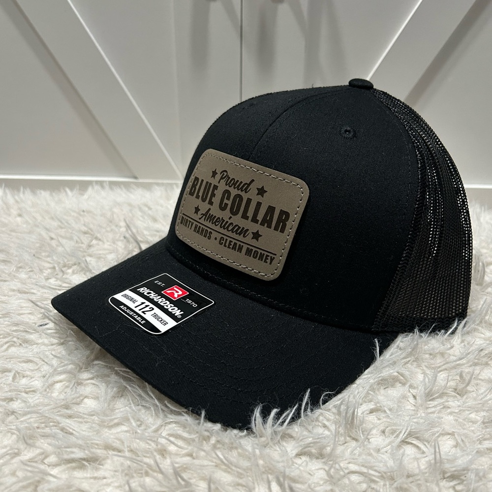 Proud blue collar American. Richardson 112 trucker hat.
